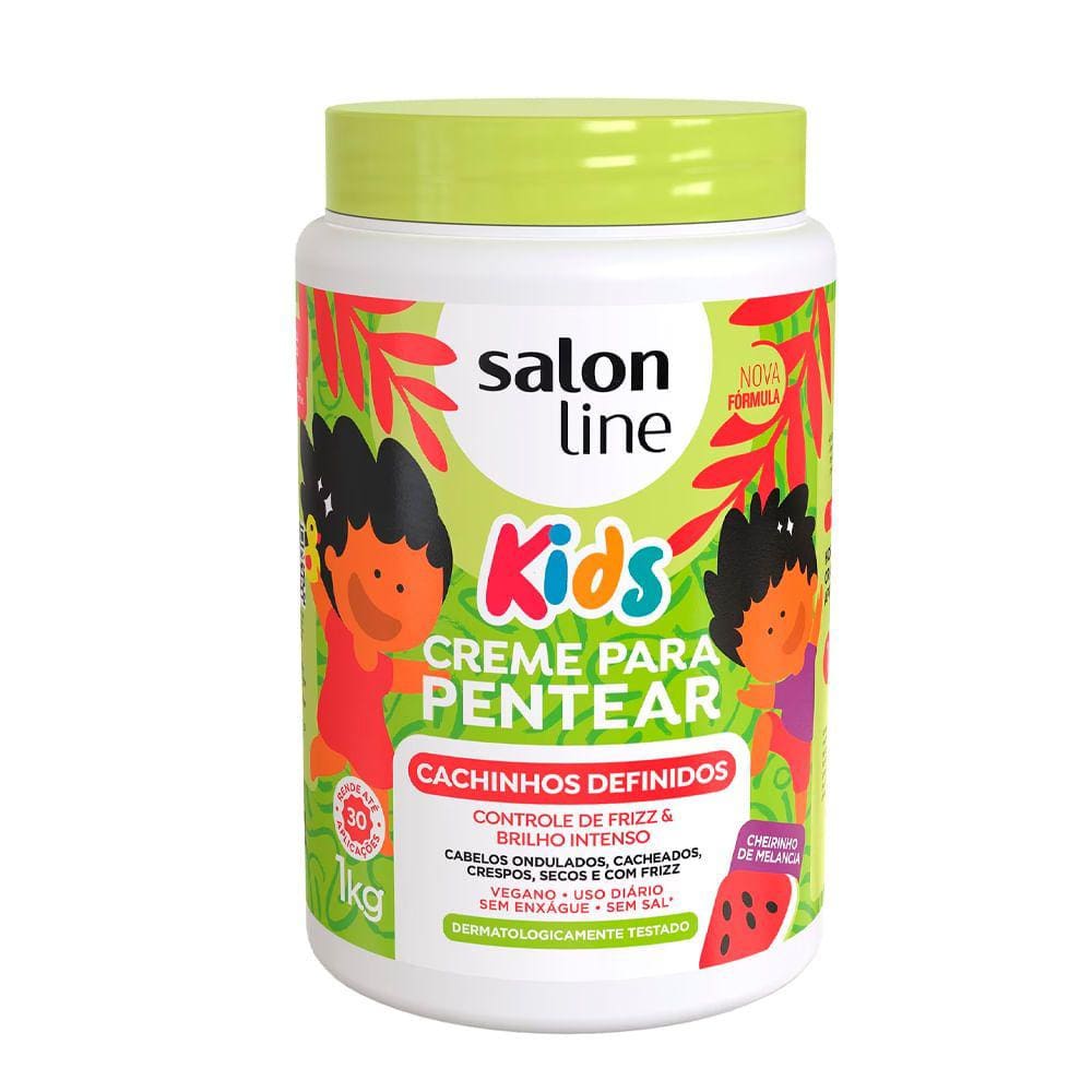 Creme De Pentear Infantil Salon Line Kids Sem Nós 1kg