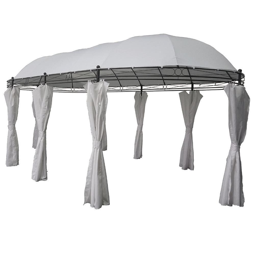 Gazebo Oval com Cortina