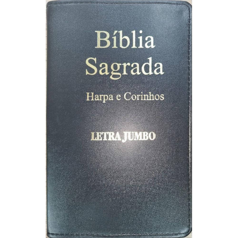 Bíblia Jumbo Media com Harpa Ziper CPP