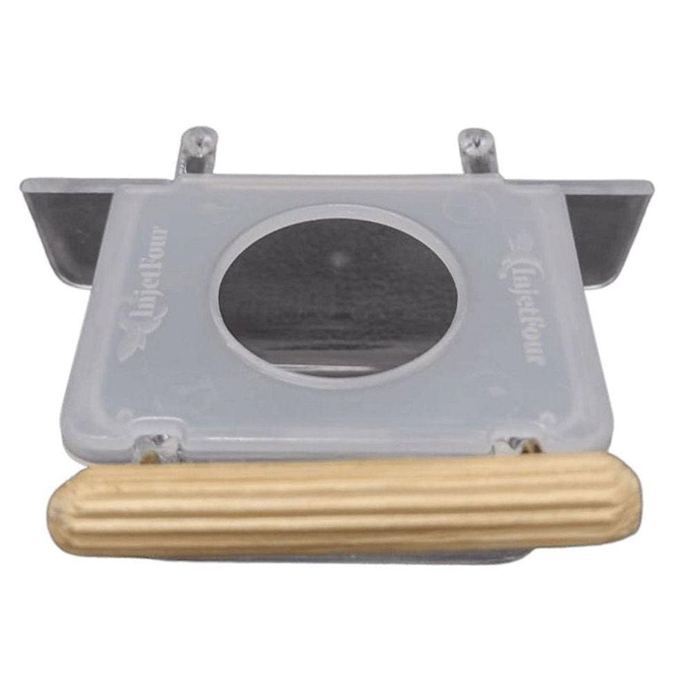 Comedouro Lateral 1 Furo e Poleiro - Gancho Curto - Cristal