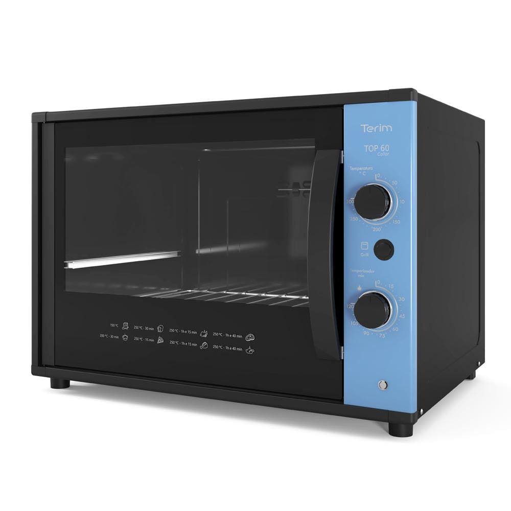 Forno Terim Elétrico Bancada Top 60 Collor Azul 60 Litros