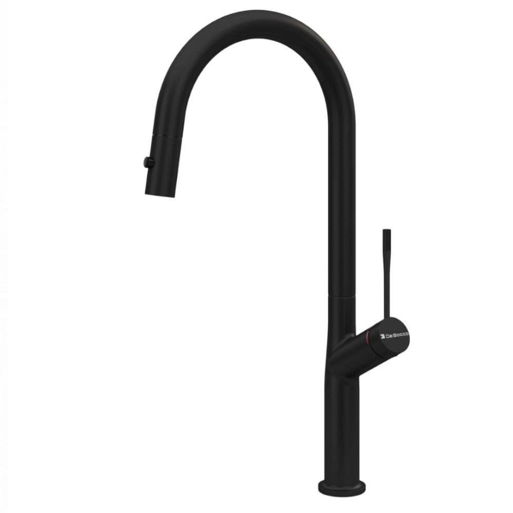 Monocomando De Mesa Para Cozinha Bica Alta Black Matte Debacco 20.04.40040