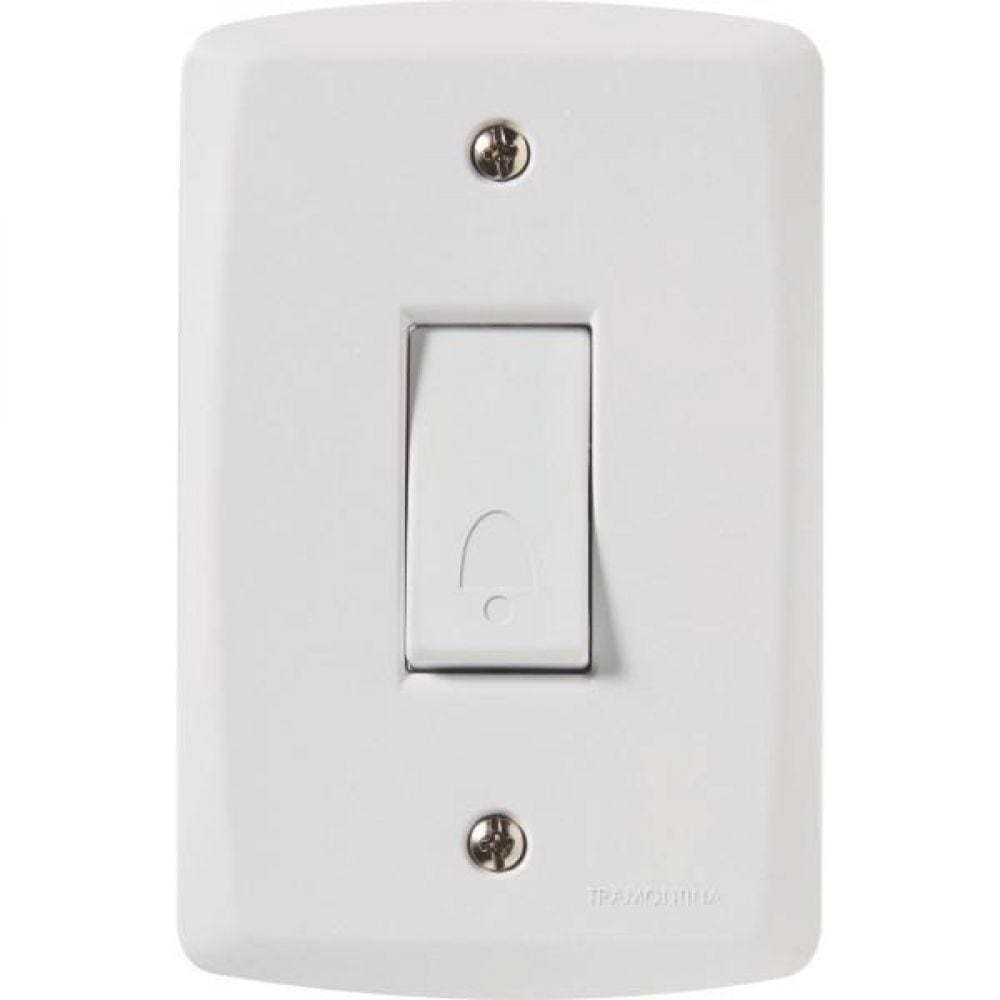 Conjunto 4X2 Com 1 Pulsador Campainha 10 A 250 V Lux2 Branco