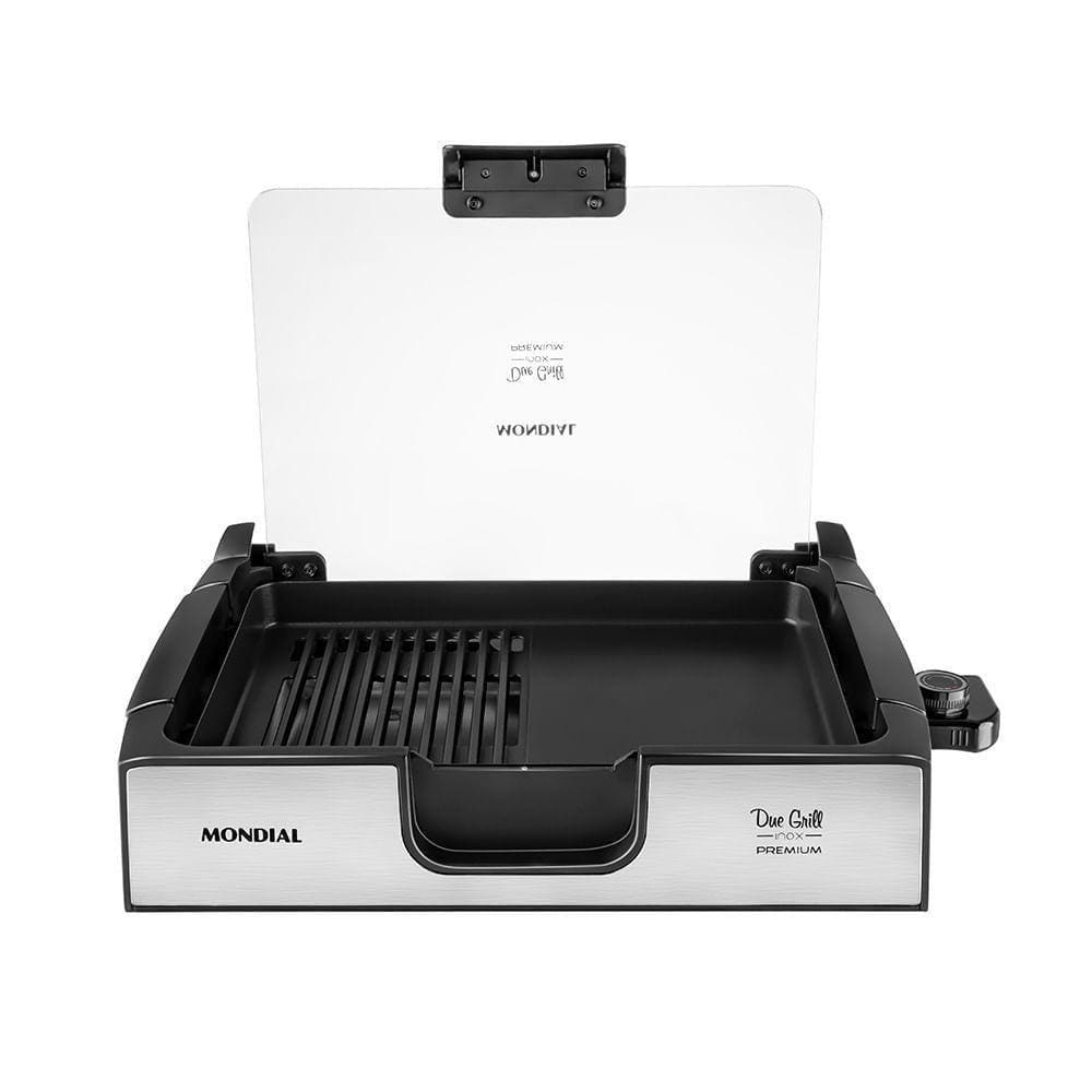 Chapa Mondial Due Grill Premium G-10 Grill-127v-preto/inox