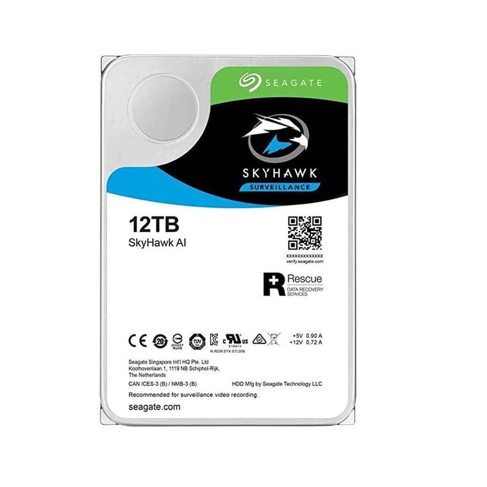 HDD Seagate SKYHAWK AI 12TB P/ Segurança/Vigilância/DVR -ST1