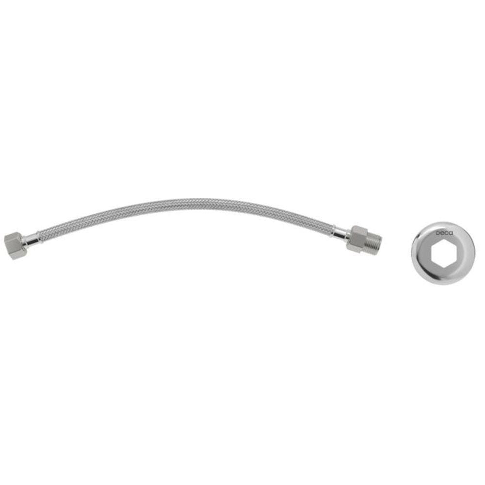 Ligação Flexível Malha De Aço 40Cm Deca Cromado 4607.C.040