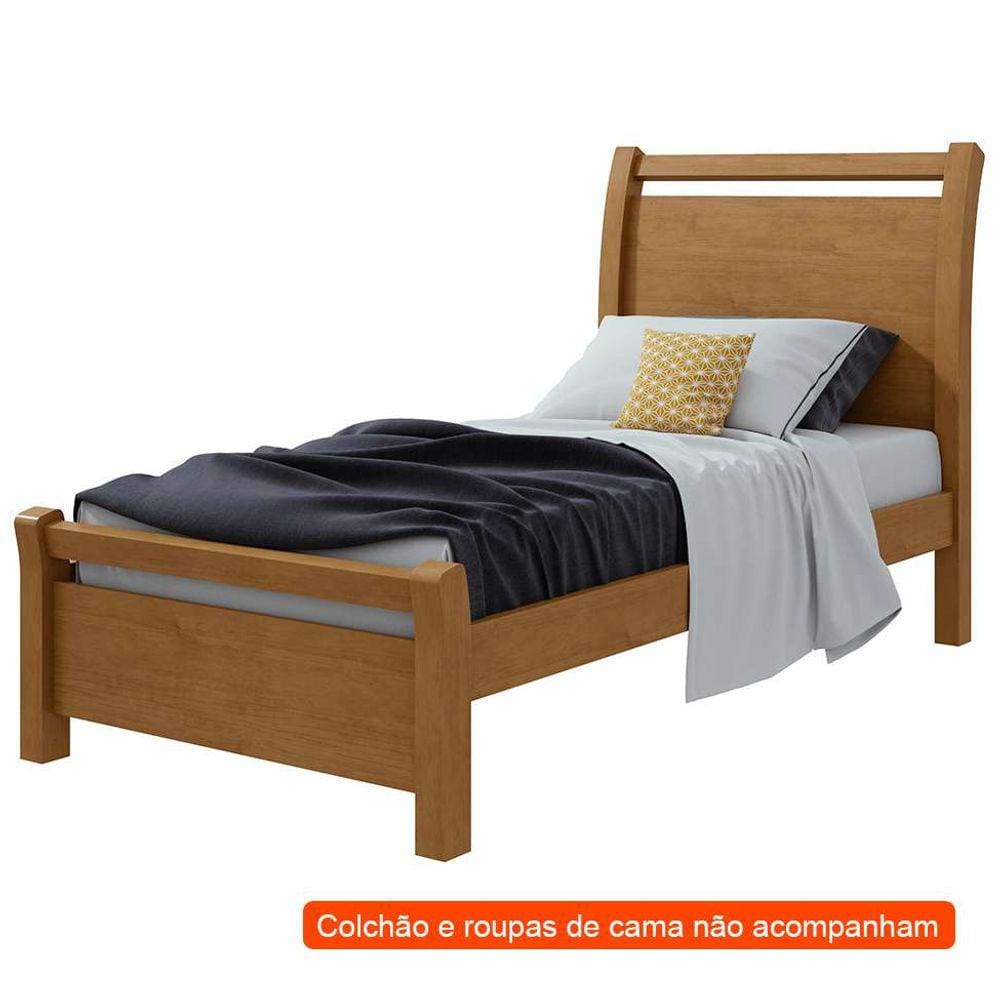 cama solteiro reali amêndoa clean