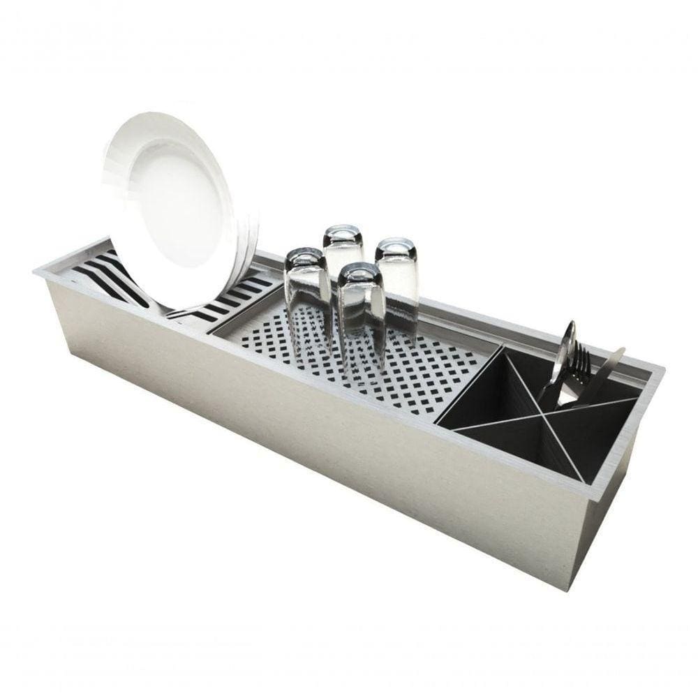 Calha Em Inox Embutida Em Inox Para Cozinha Balcão