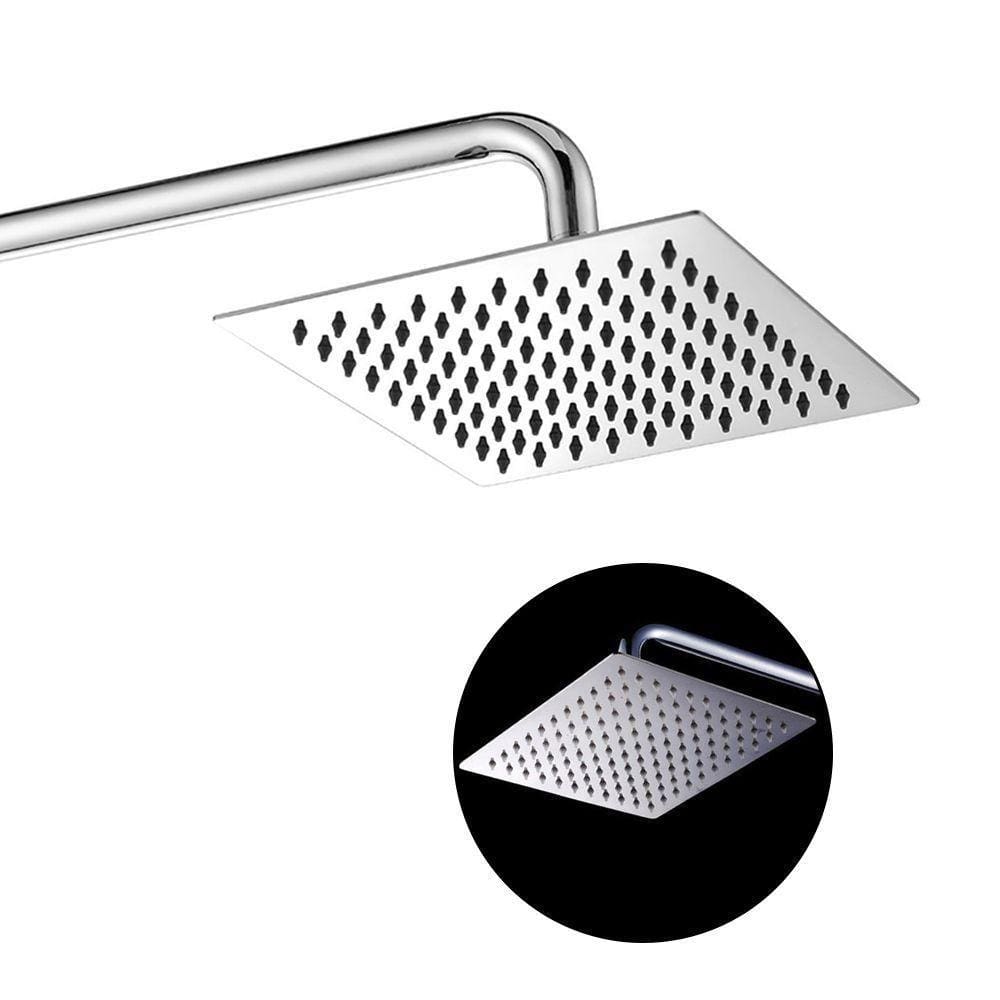 Chuveiro Ducha 20X20 Inox Slim Cromado Area Externa