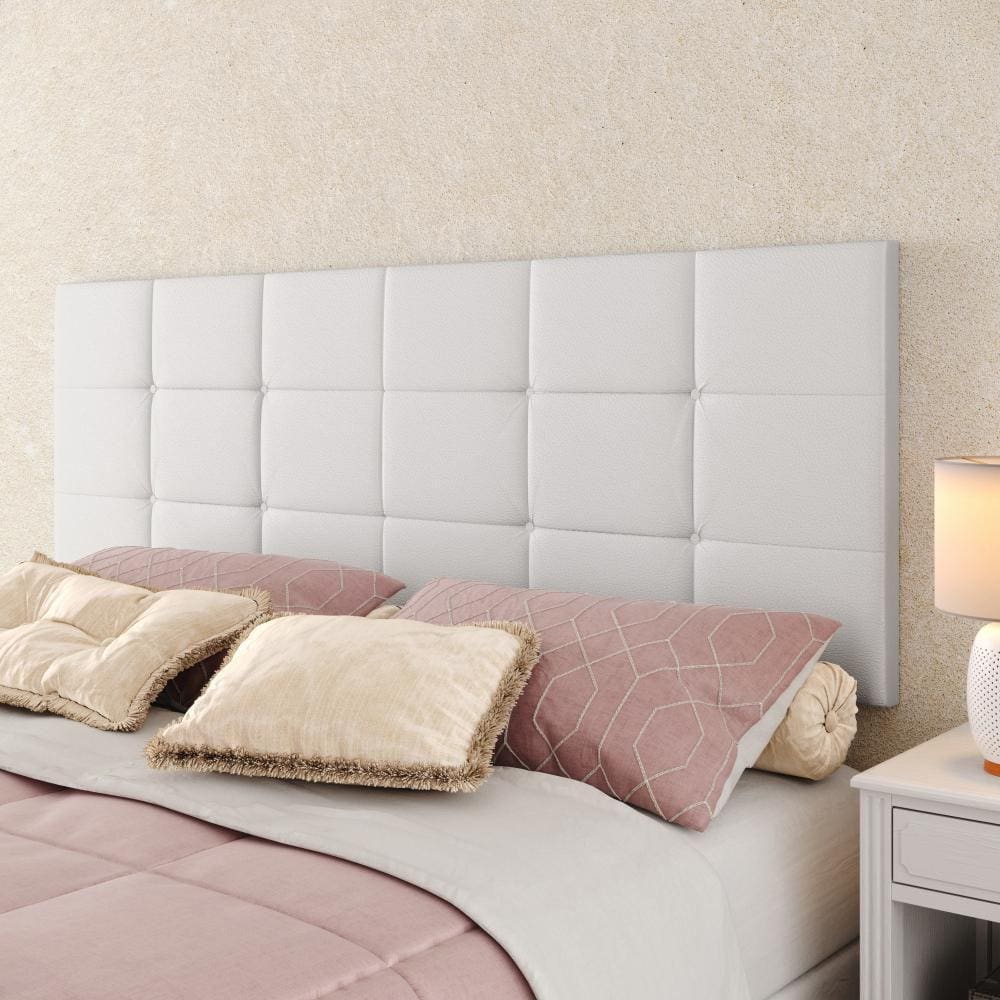 Cabeceira Cama Box Casal Queen 1,60 Suspensa Bia Corino - Branco - RPM Móveis