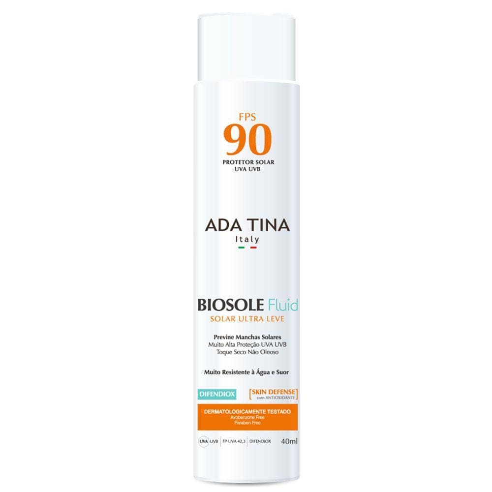 Protetor Solar Ada Tina Biosole Fluid FPS90 40mL