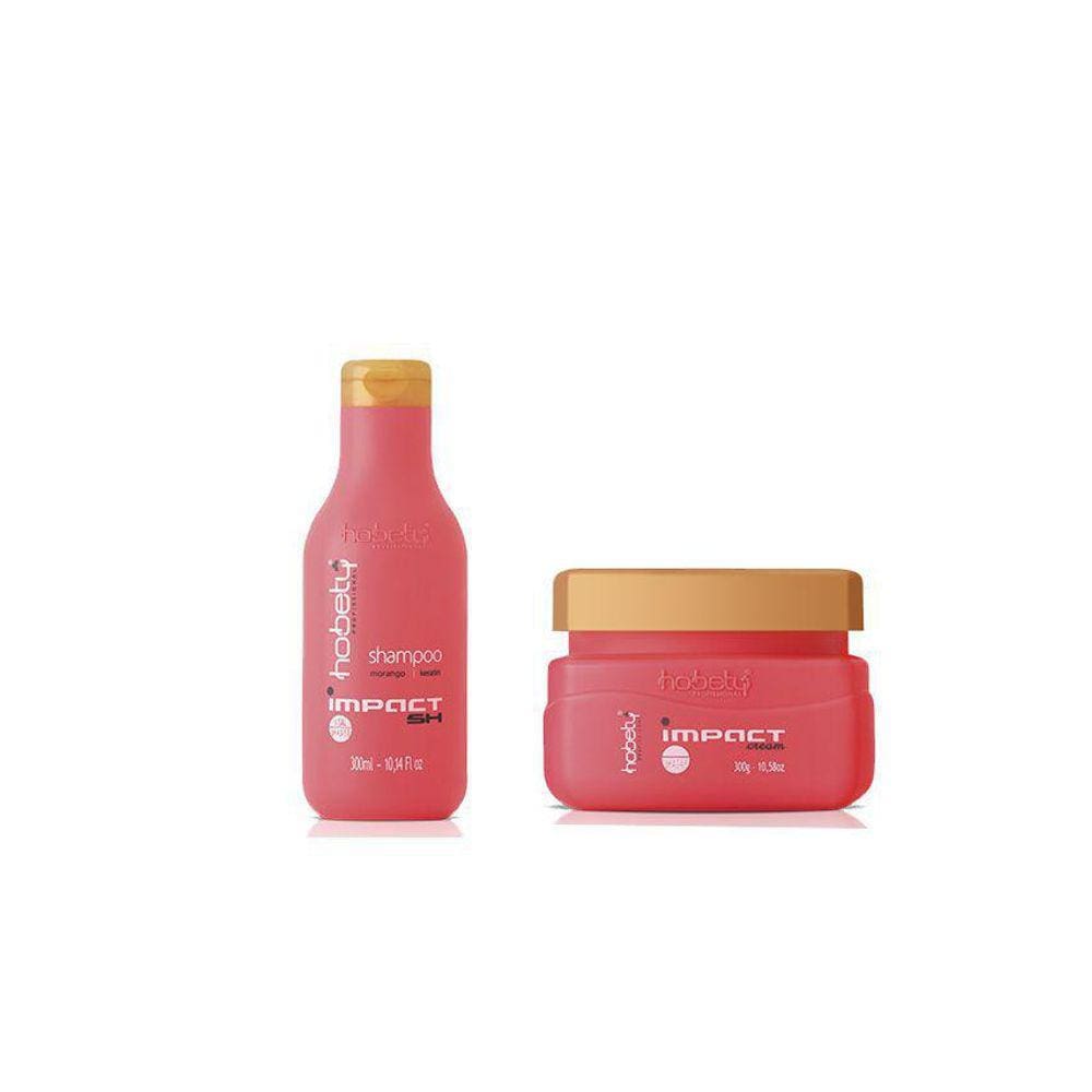 Kit Impact Morango Hobety Shampoo + Máscara