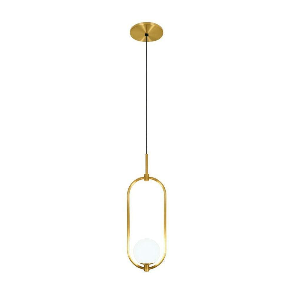 Luminária Pendente Minimalista Decoração Luxo Dourada 1701