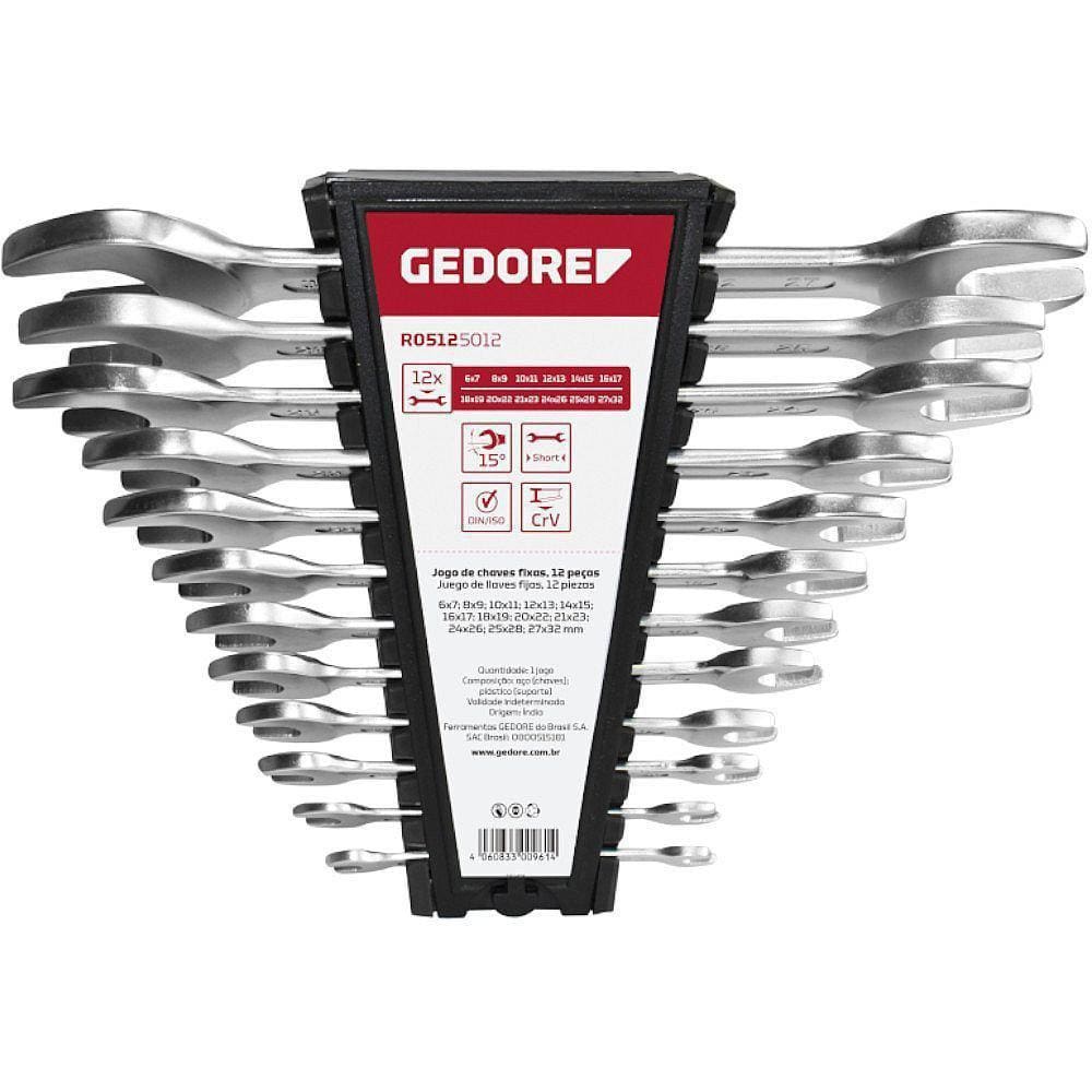 Jogo De Chave Fixa 12 Pecas R05125012 Gedore Red