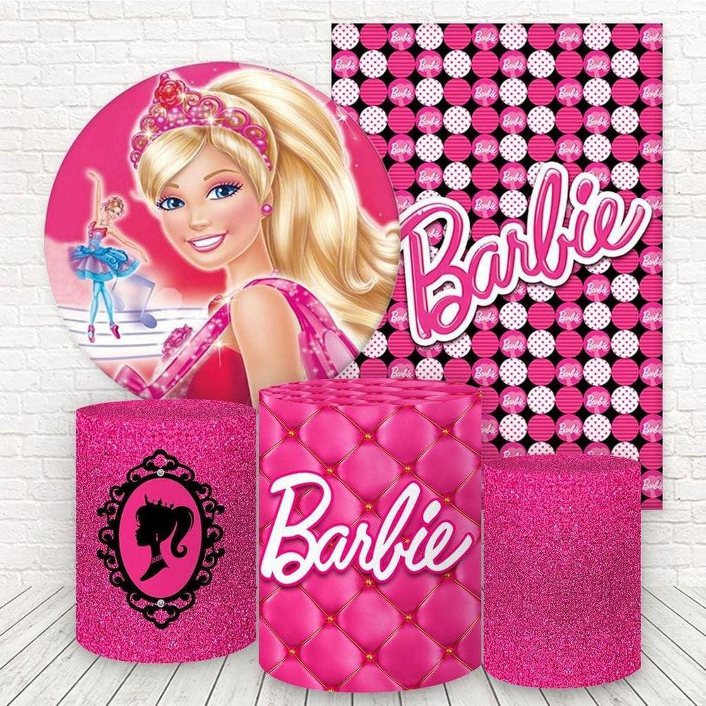 Kit 2 Painéis E Capas 3D Sublimado Barbie Fkpc-579