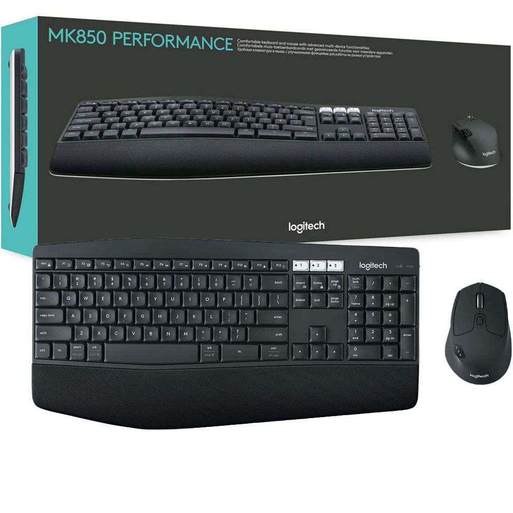 Kit Combo Teclado e Mouse Sem Fio Logitech MK850