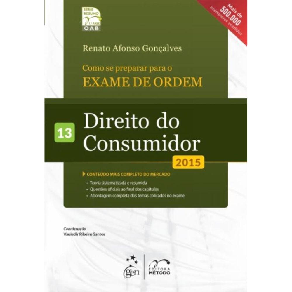 Exame De Ordem - 1 Fase - Direito Do Consumidor -