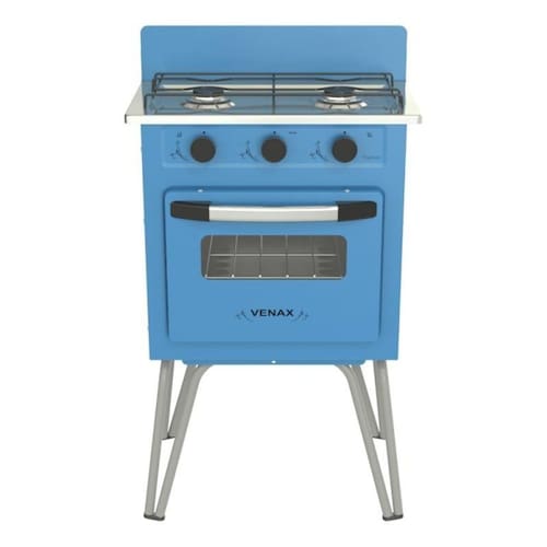 imagem-Fogao 2 Bocas Venax Gemini Vetro Azul Gas Glp - Sem voltagem