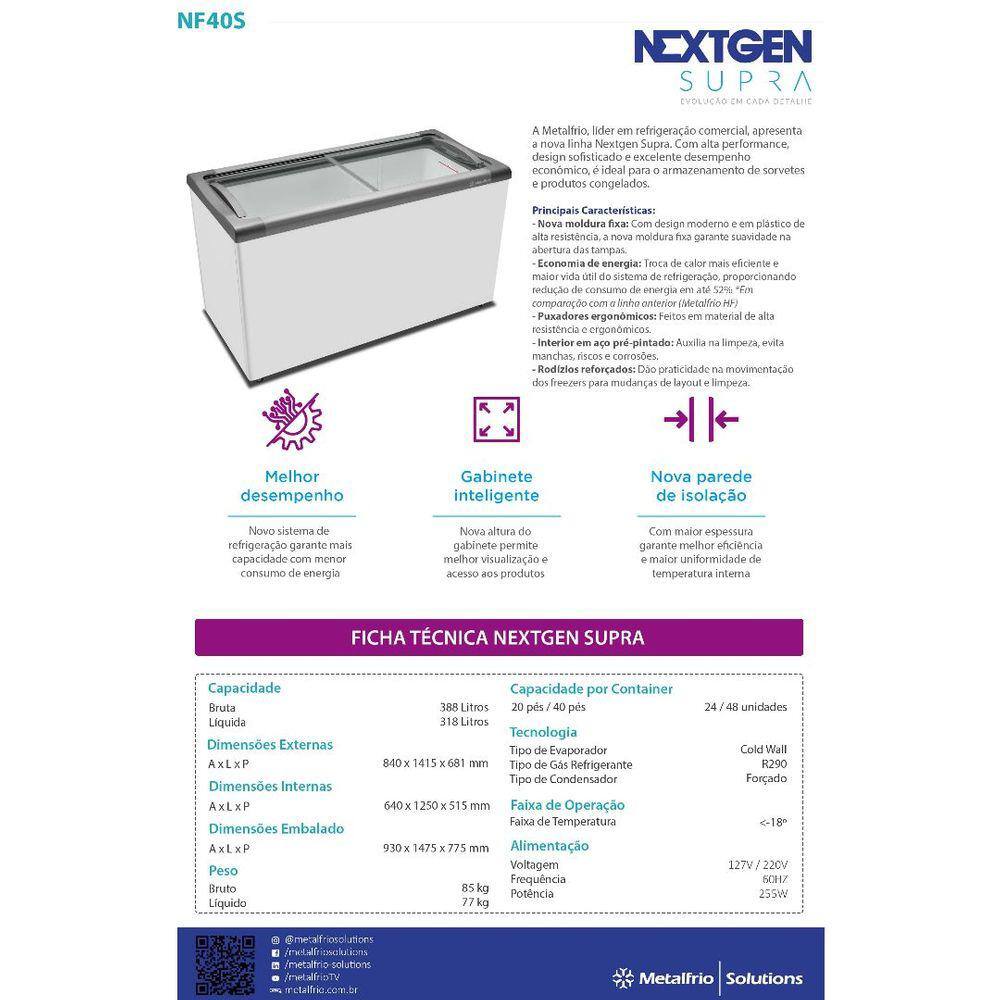 Freezer Horizontal Metalfrio Next Gen Supra | Extra