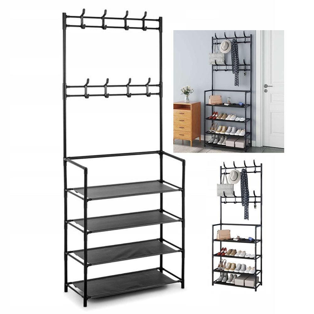 Rack Sapateiro Arara Organizadora Sapato Tenis Sandalia Roupa Multiuso Porta Objeto Gancho Estante Organizaçao Casa Quarto Sala