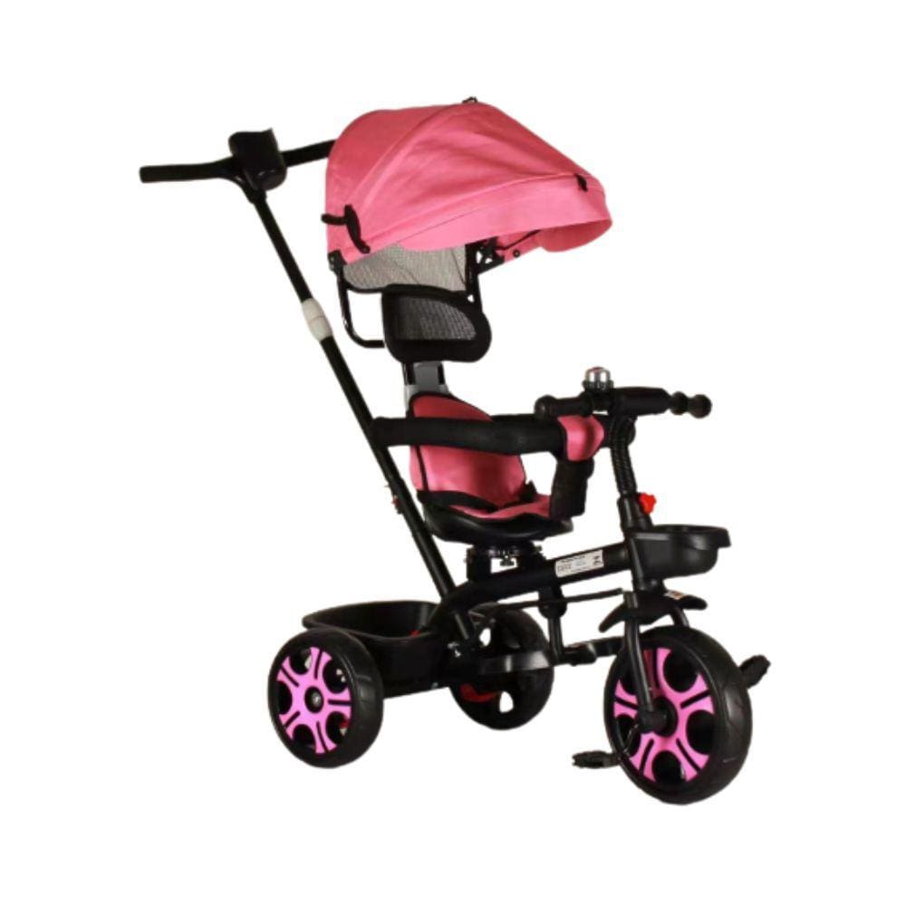 Triciclo Infantil Mototico com Empurrador - Rosa