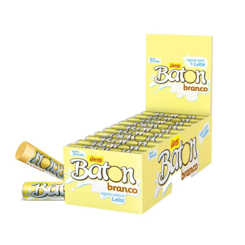 Chocolate Baton Chocolate Branco Caixa Com 30 Unids de 16g