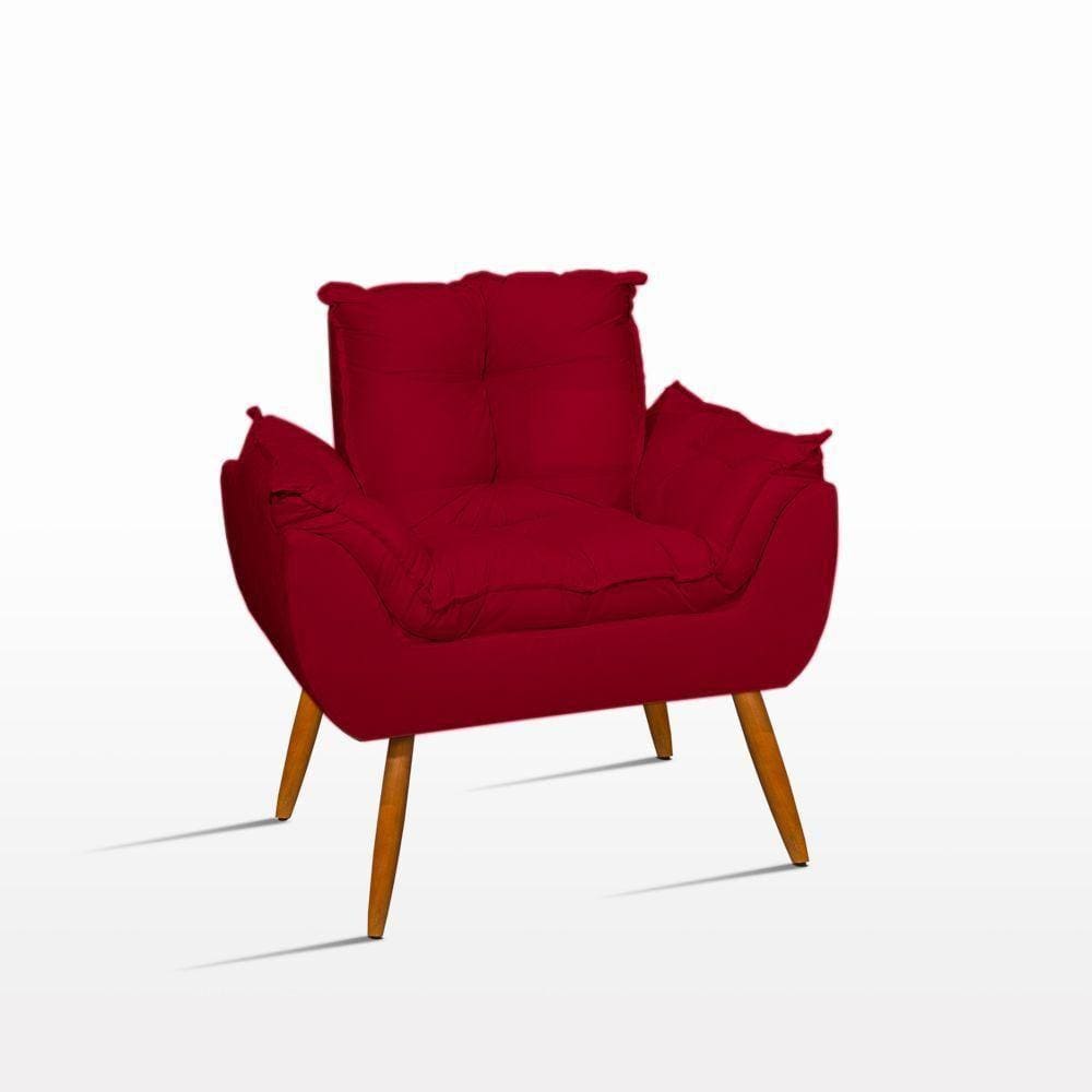 Poltronas Decorativas Opala Decoração Vermelho