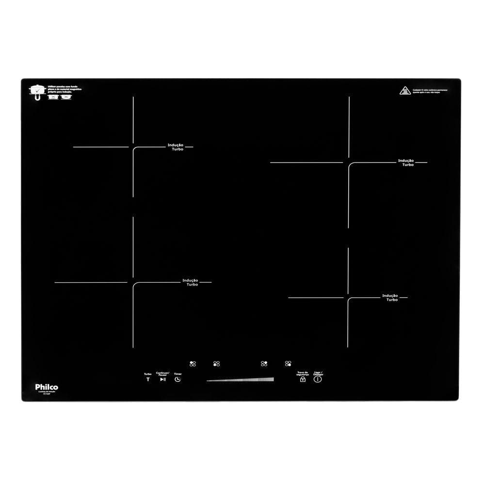 Fogão Cooktop de Indução Philco 4 bocas PCT40P Preto 220v