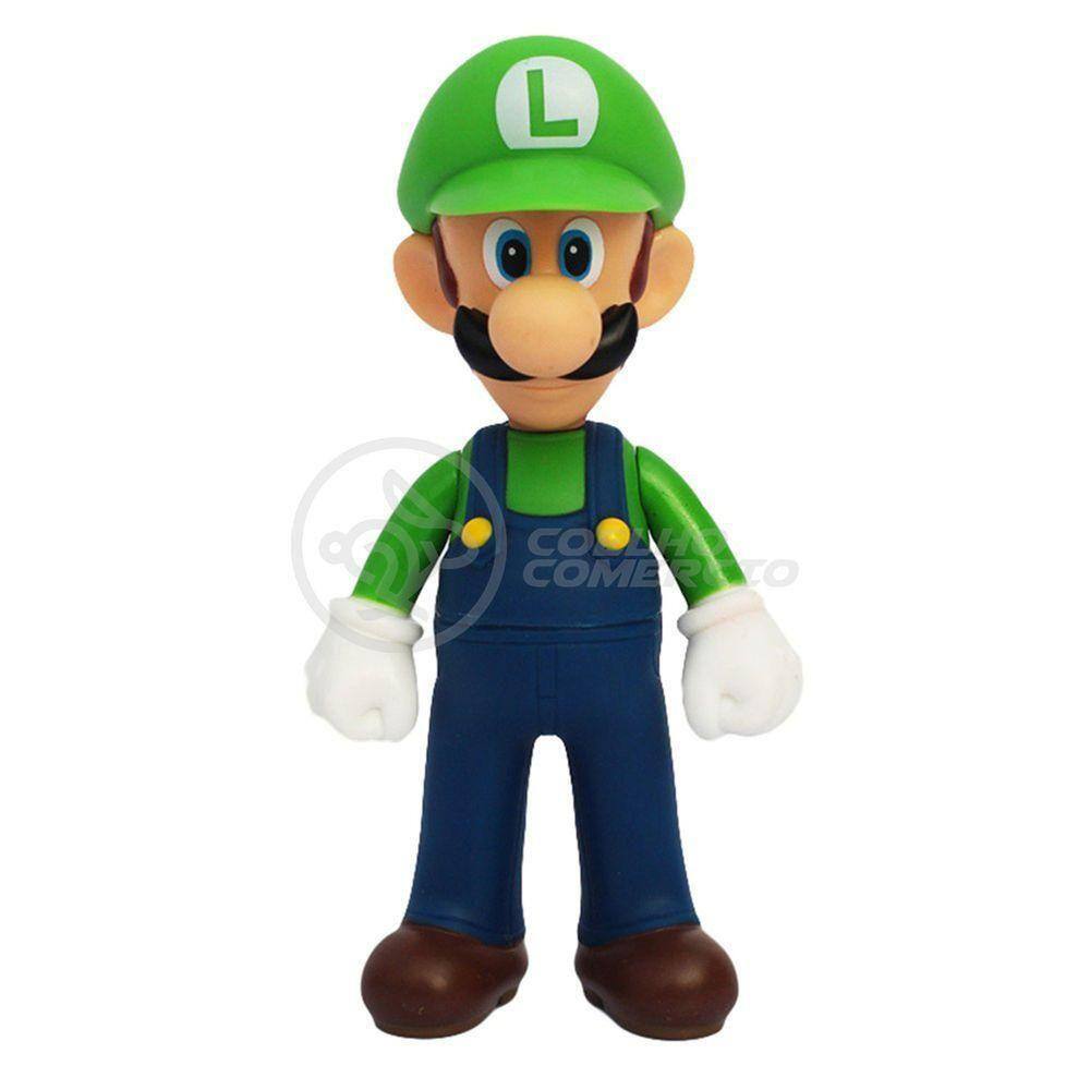 Boneco Luigi Grande Super Size 23Cm - Super Mario
