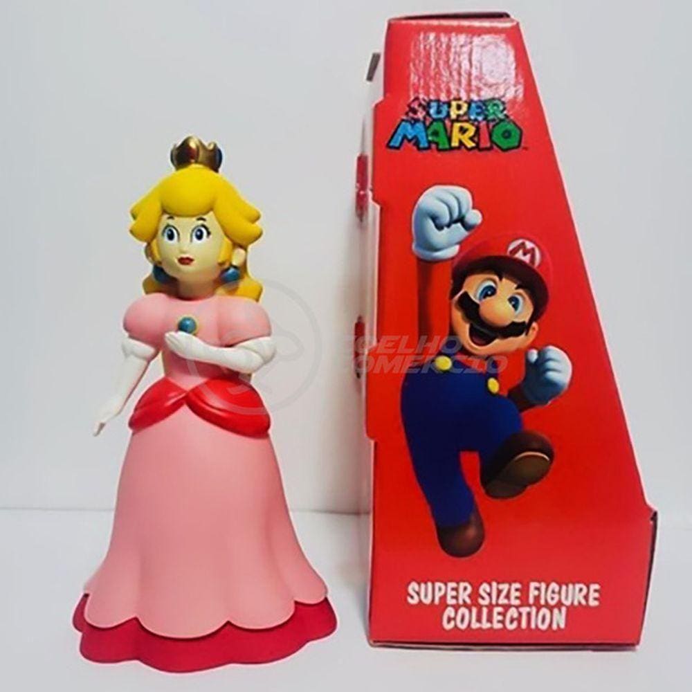 Boneco Princesa Peach Toadstool Super Size 23Cm - Mario