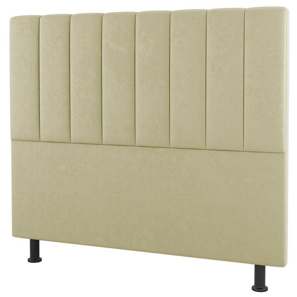 Cabeceira Cama Box Casal Cora 140Cm Sintético Bege