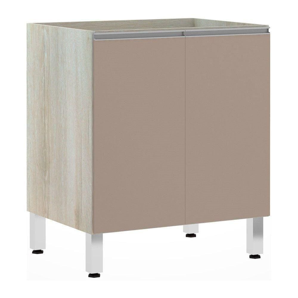 Balcão Sem Tampo 70cm Lis Legno Crem e Connect