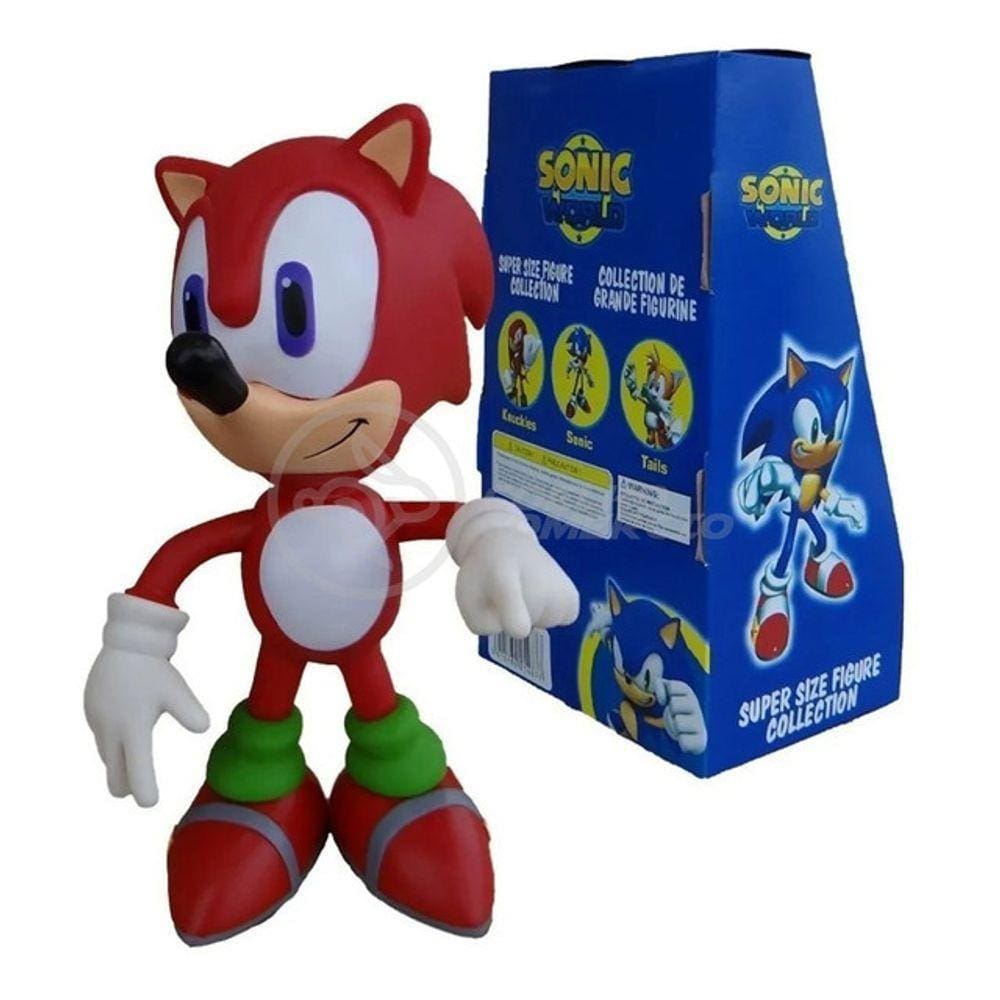 Boneco Sonic Red Vermelho Grande Super Size 23Cm - Sonic