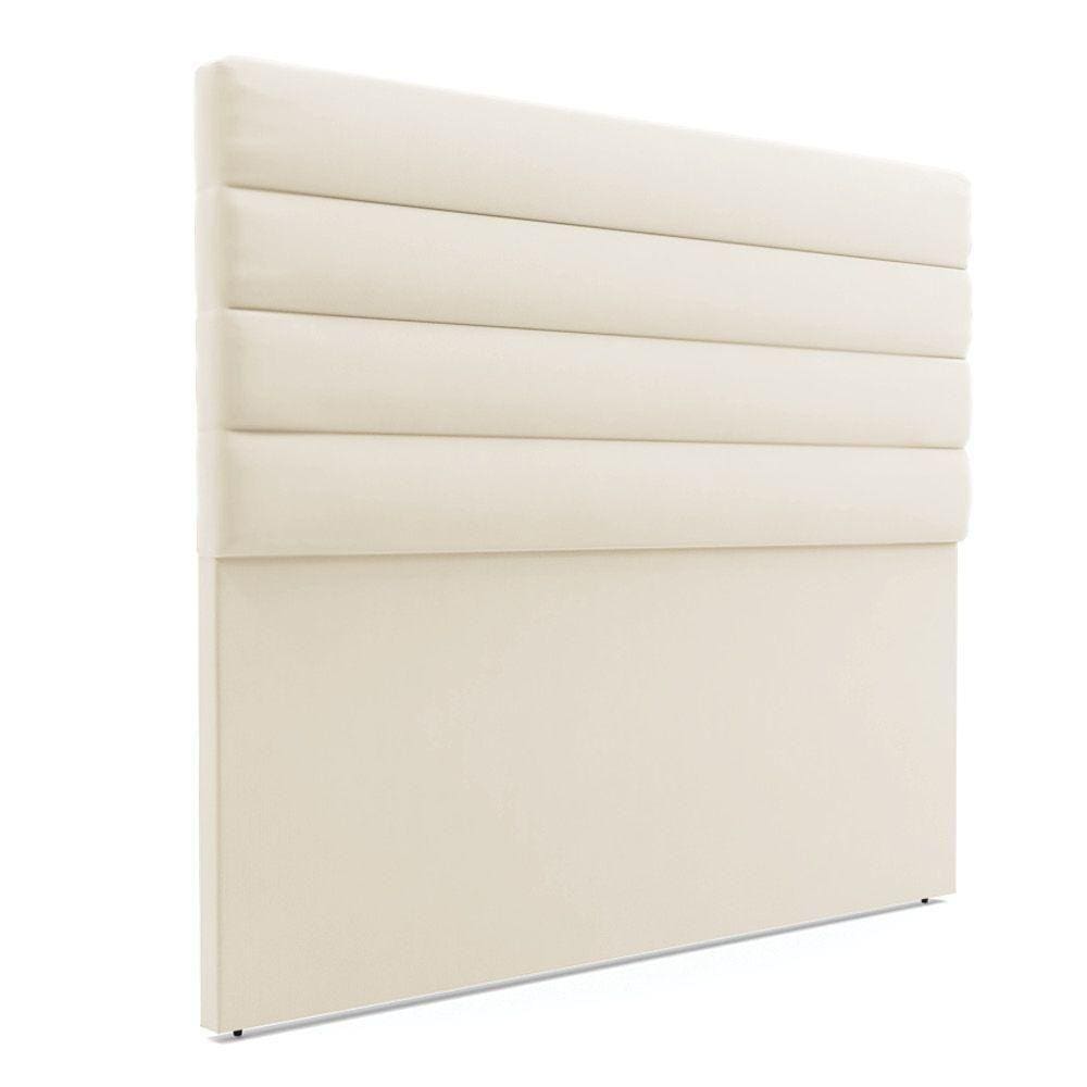 Cabeceira Para Cama Box King 190 Cm Veludo Bege