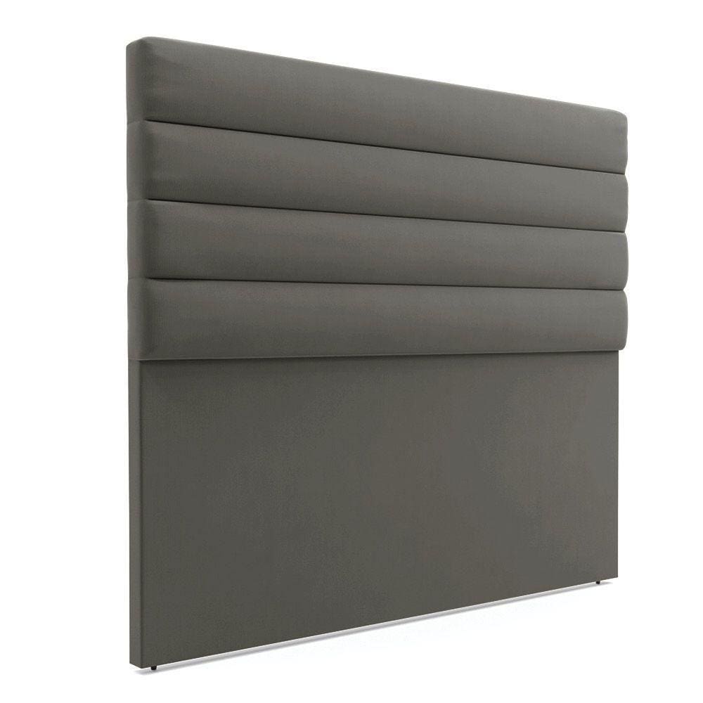 Cabeceira Para Cama Box King 190 Cm Suede Grafite