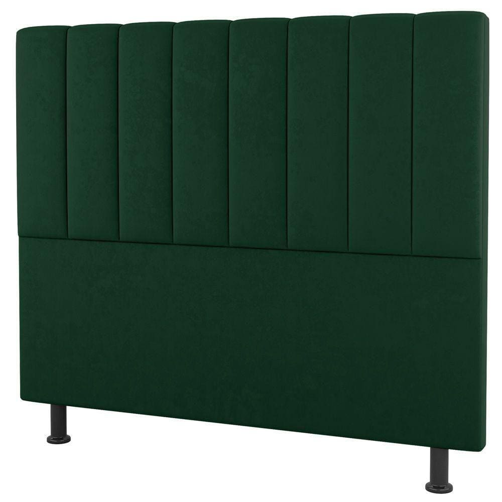 Cabeceira Cama Box Casal King Size Cora 195cm Suede Verde