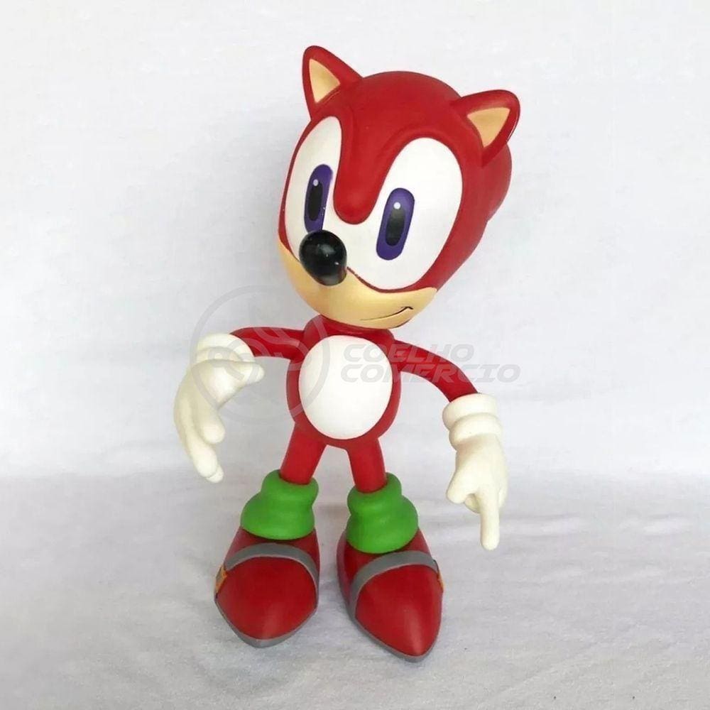 Boneco Sonic Red Vermelho Grande Super Size 23Cm - Sonic