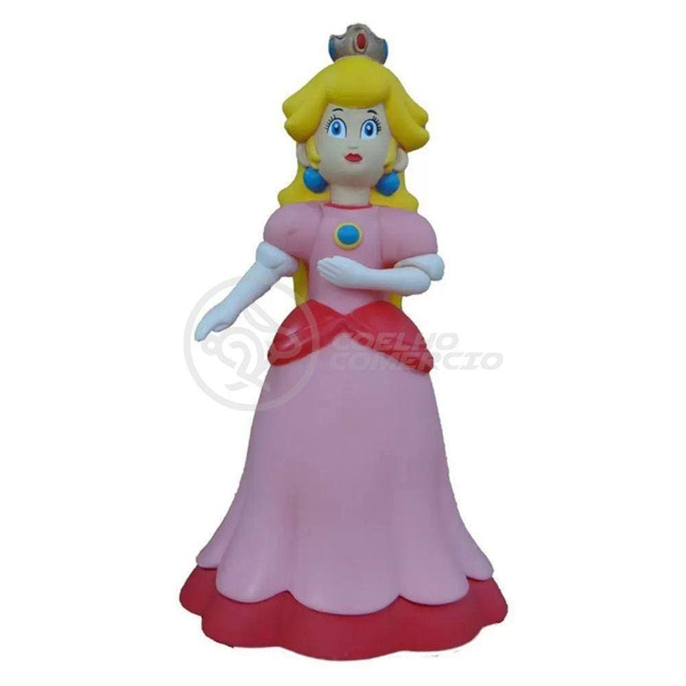 Boneco Princesa Peach Toadstool Super Size 23Cm - Mario