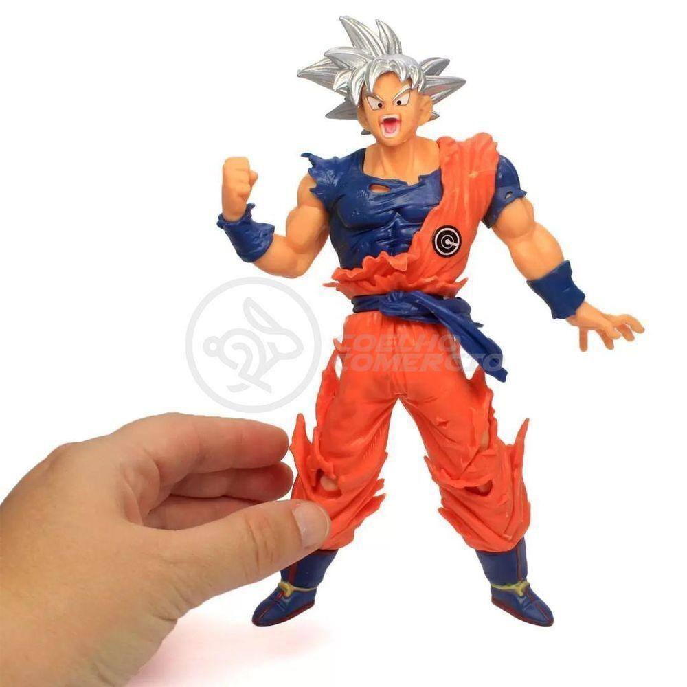 Boneco Dragon Ball Z - Goku Super Sayajin 20cm - Cabelo Azul