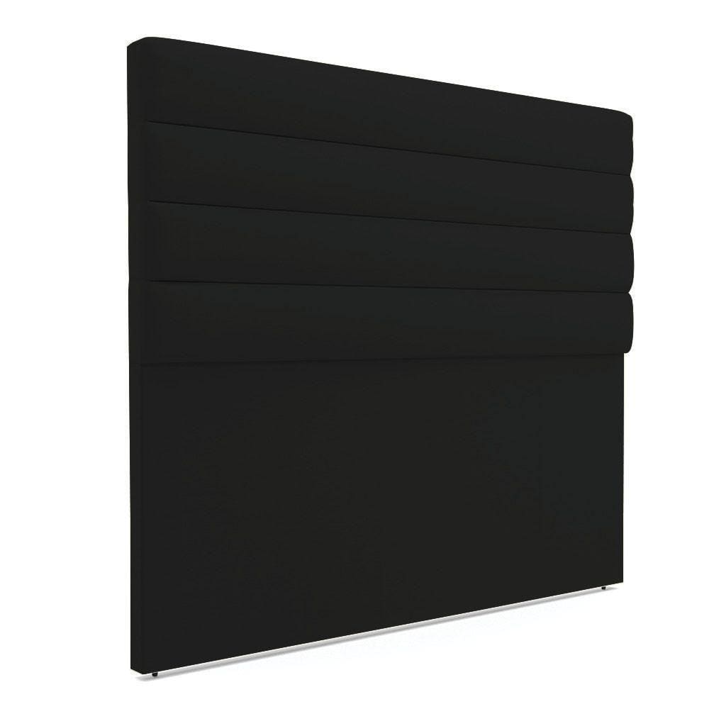 Cabeceira Para Cama Box Casal 140 Cm Linho Preto A79