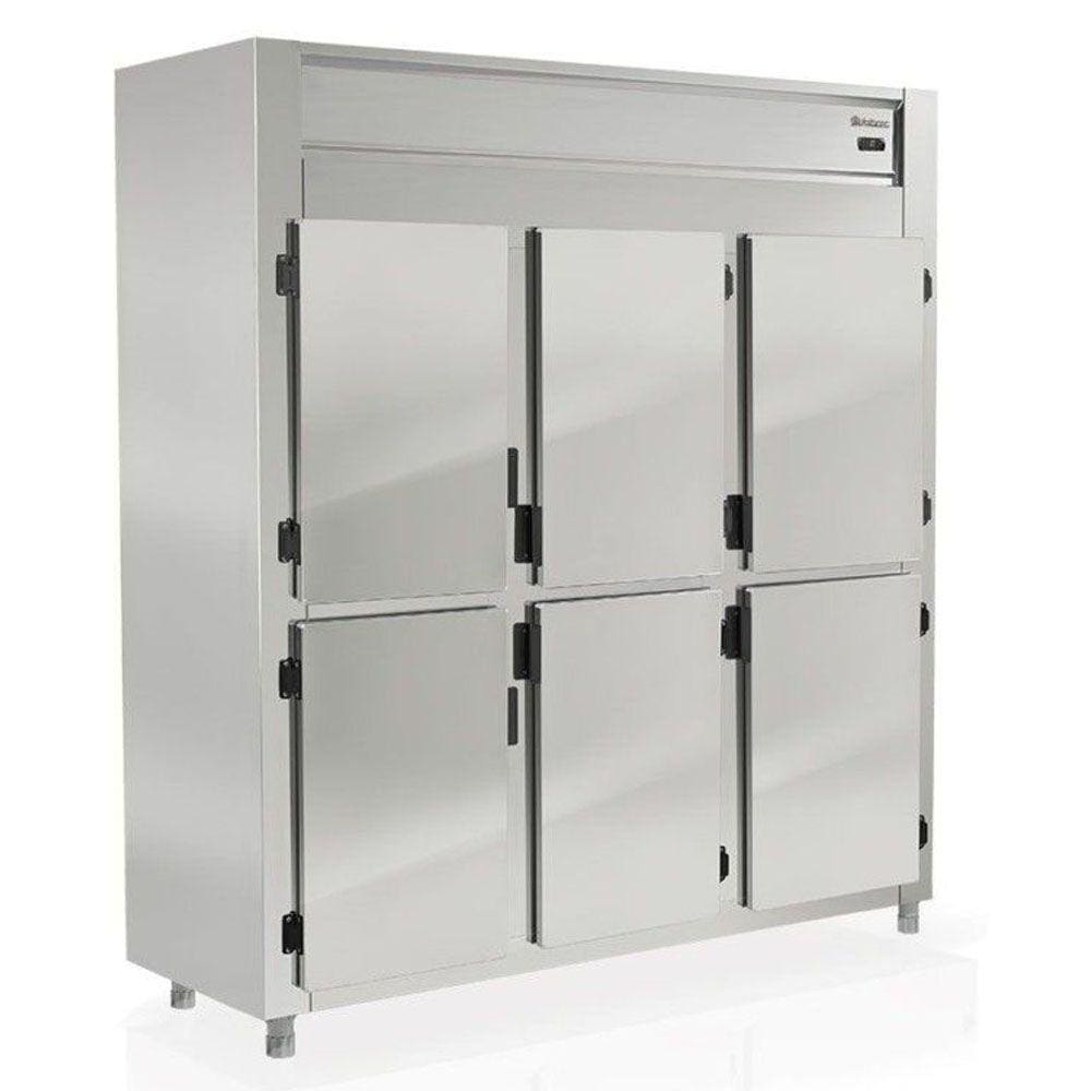 Refrigerador - Geladeira Comercial Em Inox GREP-6P AI Com 6 Portas Gelopar 220v
