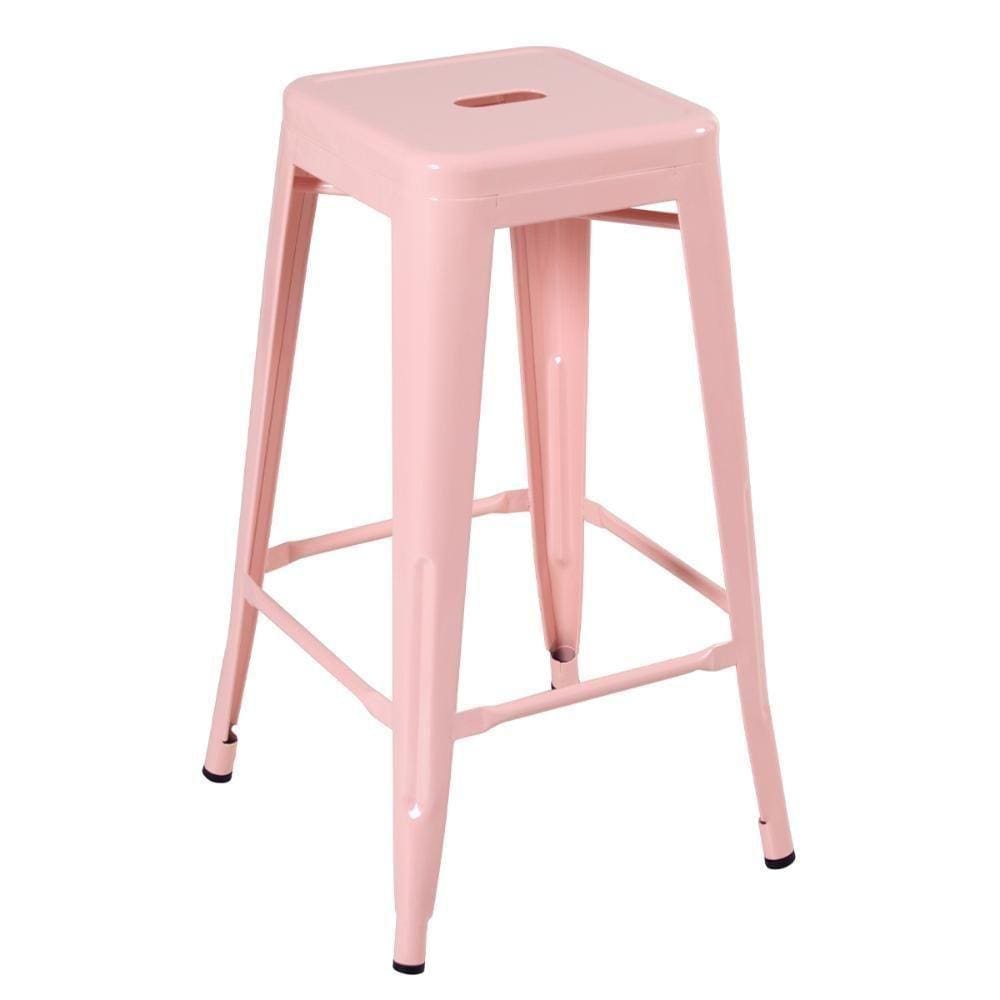 Banqueta Alta 76 Cm Rosa Antigo