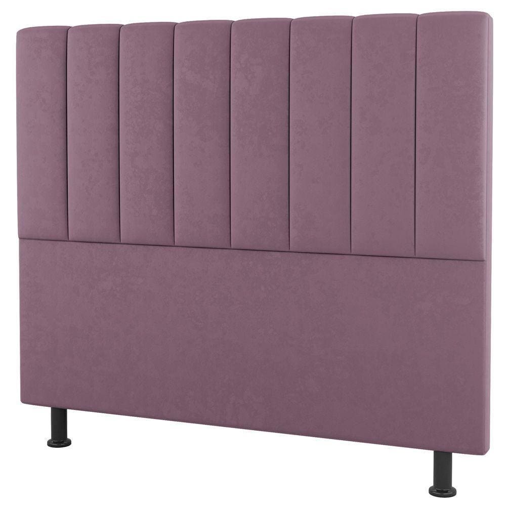 Cabeceira Cama Box Solteiro Cora 90Cm Suede Rosé