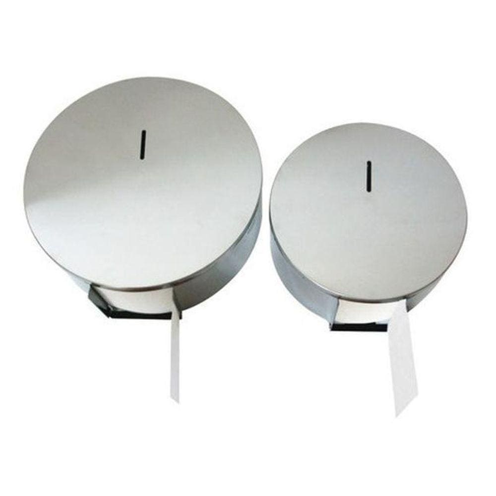 Porta Papel Higiênico 300/400M Inox Com Suporte Para Cadeado