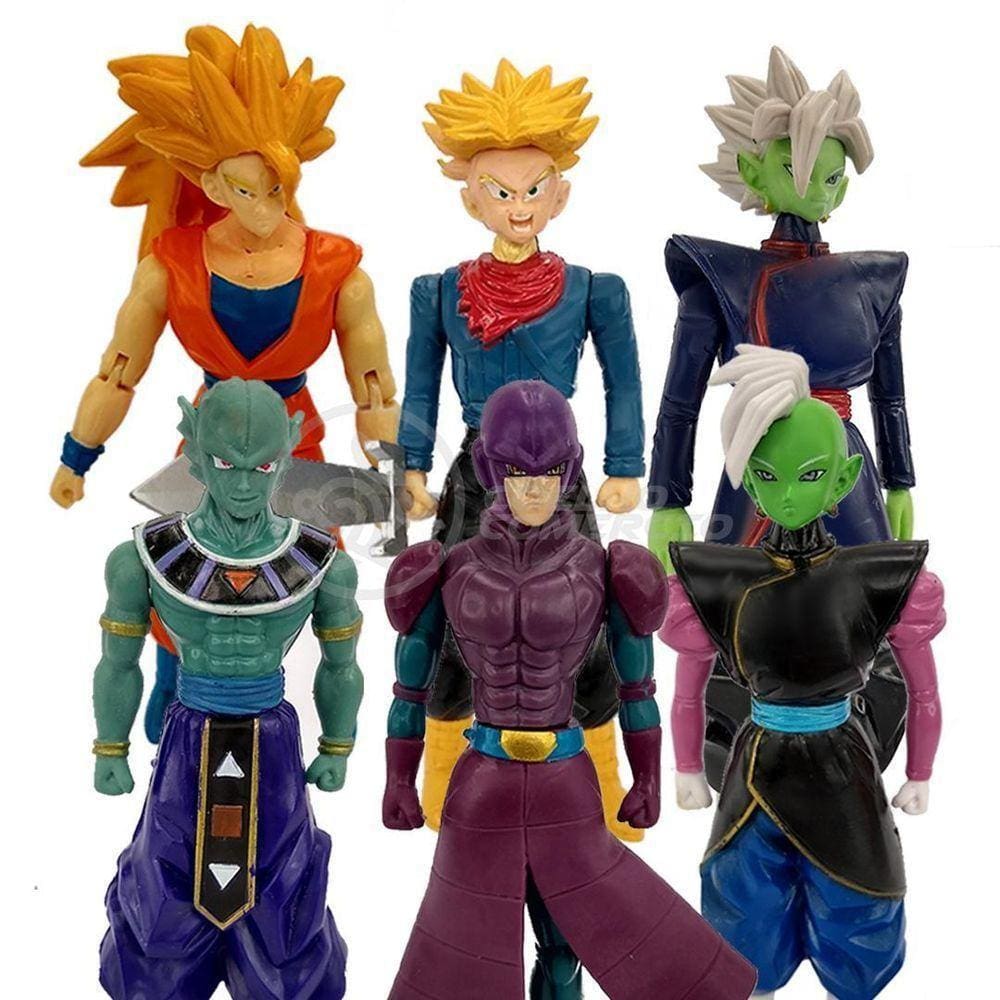 Bonecos Dragon Ball Super Goku Black Vegetto Zamasu Kit 6 - WIN