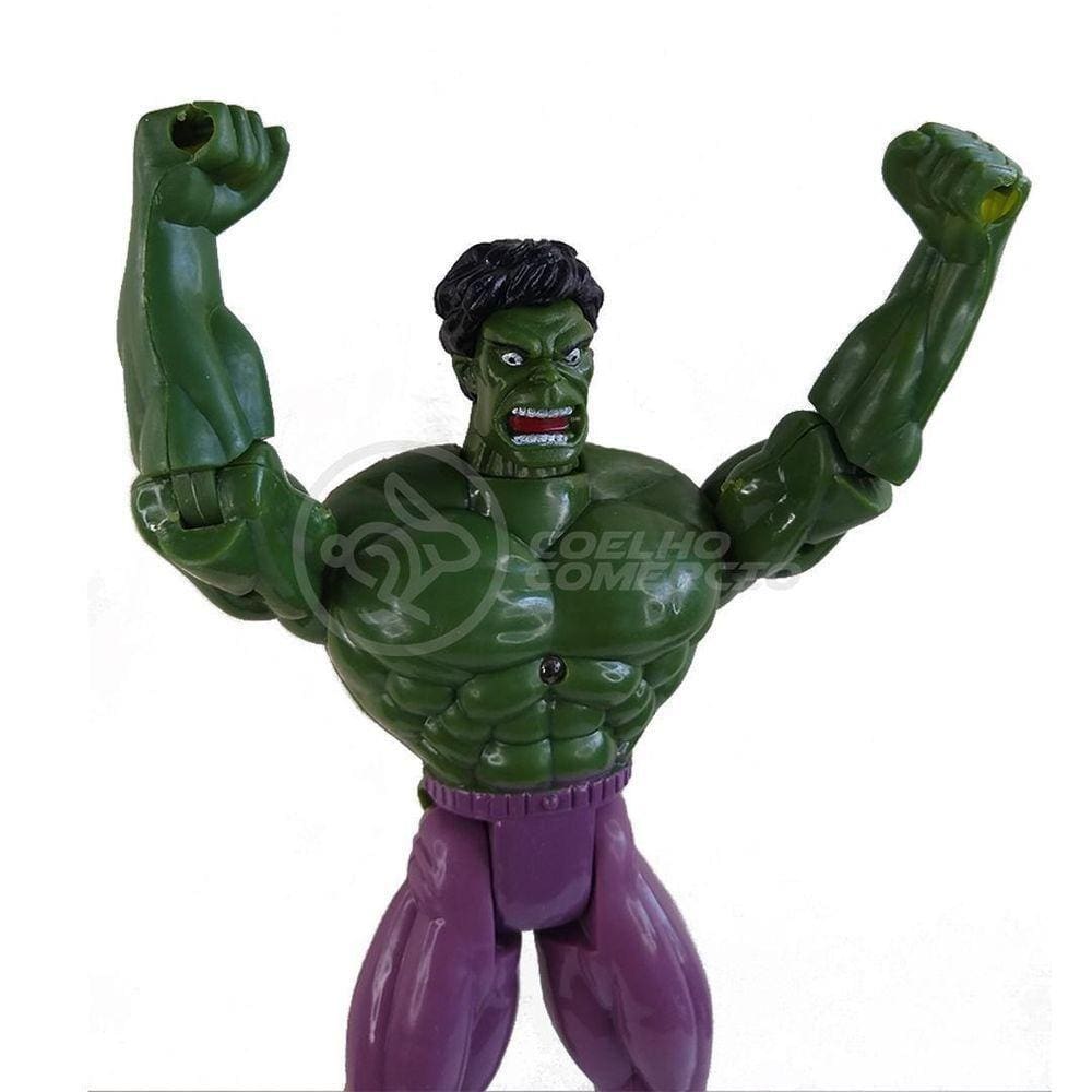 Boneco 25Cm Action Figure Incrivel Hulk + Mascara 16Cm