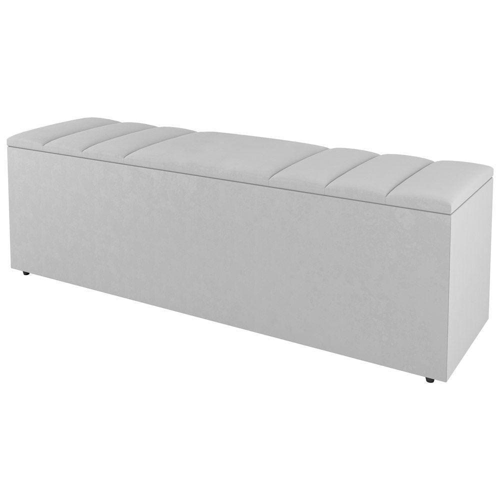 Calçadeira Baú King Size Grace 190Cm Sintético Branco