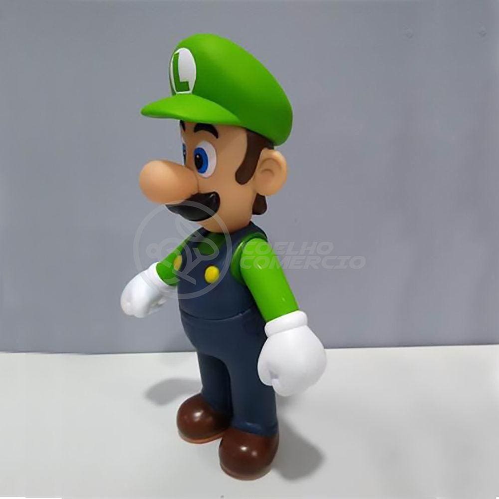 Boneco Luigi Grande Super Size 23Cm - Super Mario