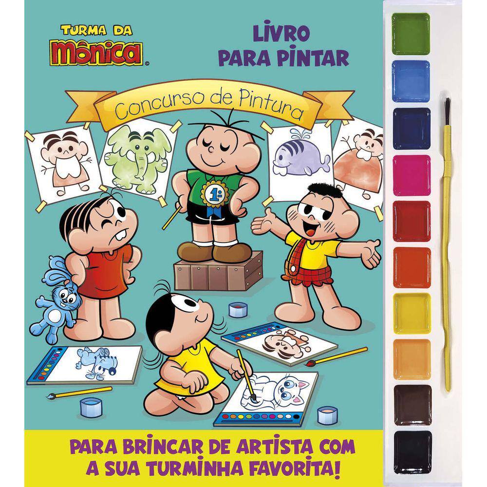Turma da Mônica Livro para Pintar com Aquarela