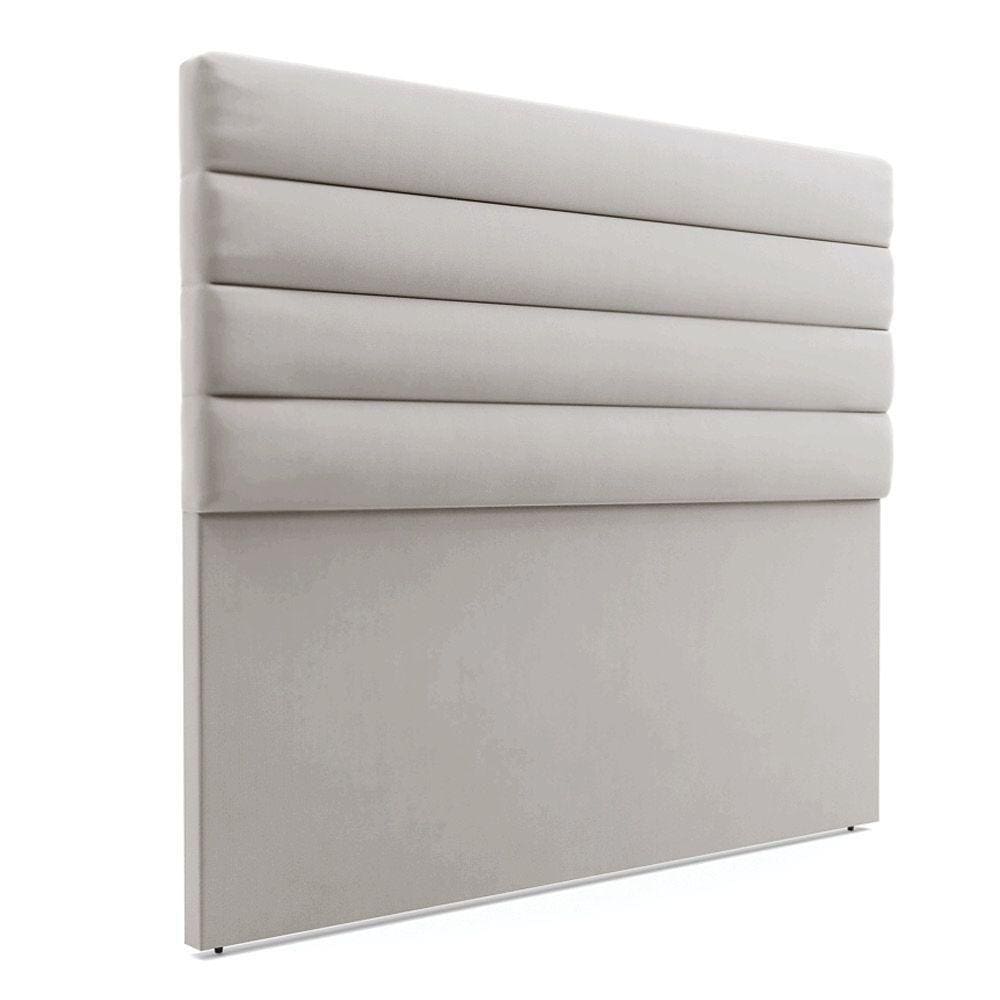 Cabeceira Para Cama Box Queen 160 Cm Veludo Cinza